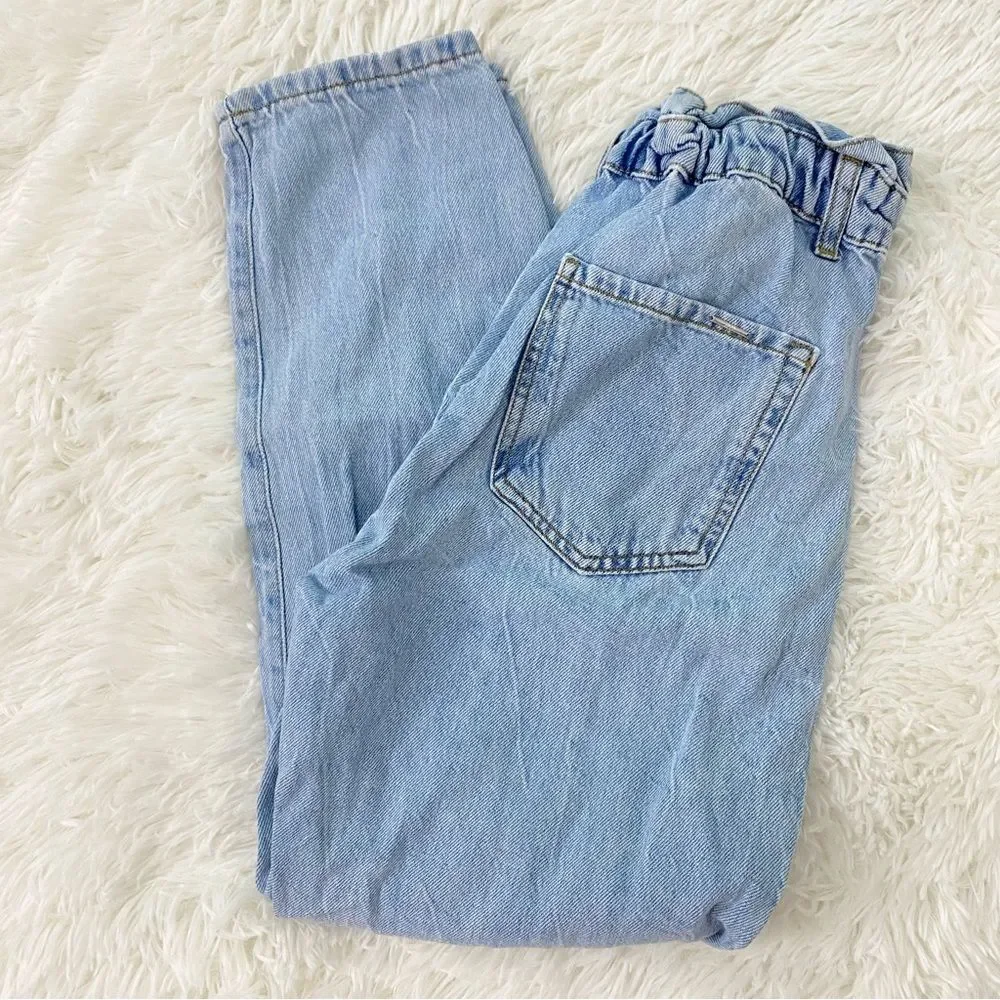 ZARA Baggy Paperbag Denim Jeans - Picture 3 of 6